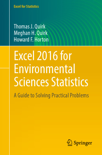 Excel 2016 for Environmental Sciences Statistics: A Guide to Solving Practical Problems