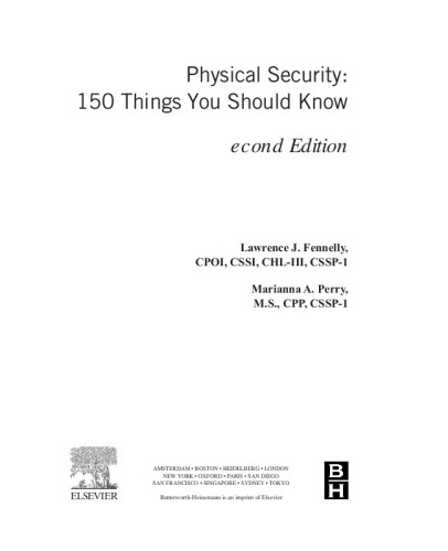 Physical Security. 150 Things You Should Know