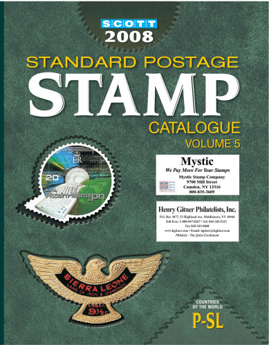 2008 STANDARD POSTAGE STAMP CATALOGUE, VOLUME 5