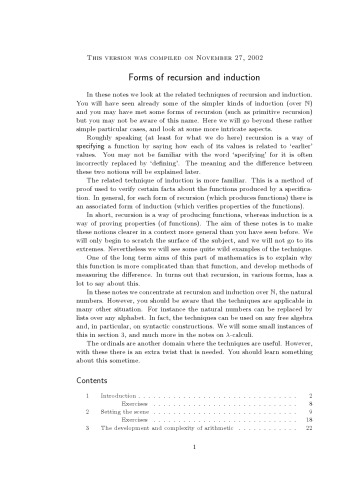 Forms of recursion and induction [expository notes]