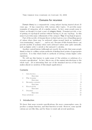 Domains for recursion [expository notes]