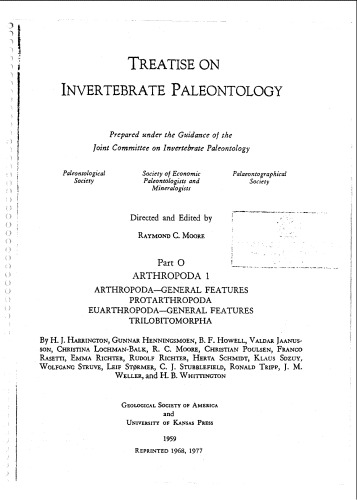 Treatise on Invertebrate Paleontology - Part O - Trilobitomorpha