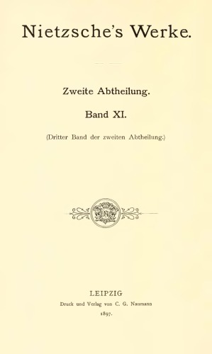 Nietzsche  Schriften und Entwürfe 1876-1880