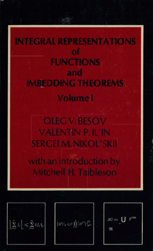 Integral Representations of Functions and Imbedding Theorems