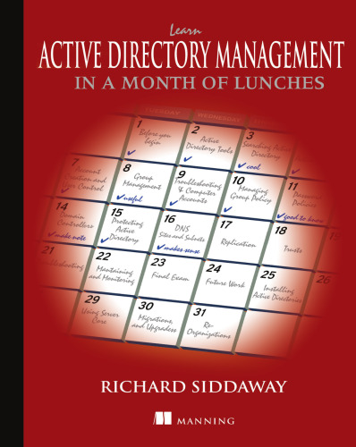 Learn active directory management in a month of lunches