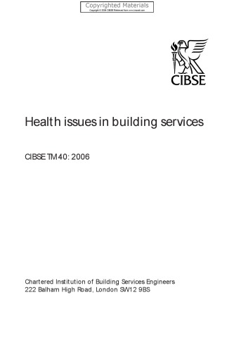 Health issues in building services