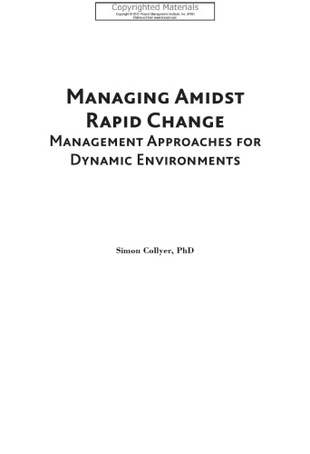 Managing amidst rapid change: management approaches for dynamic environments