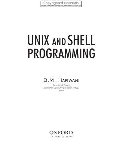 Unix and shell programming