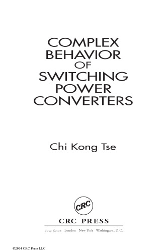 Complex behavior of switching power converters