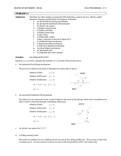 Design of Machinery - SOLUTIONS MANUAL