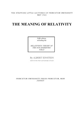 The meaning of relativity