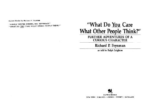 What do you care what other people think