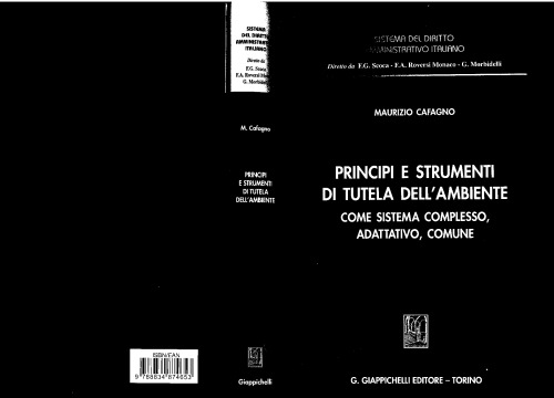 Principi e strumenti di tutela dell’ambiente. Come sistema complesso, adattativo, comune