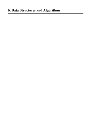 R Data Structures and Algorithms