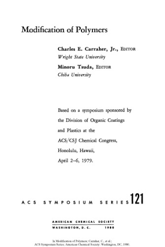 Modification of Polymers