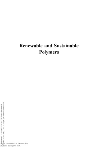 Renewable and Sustainable Polymers