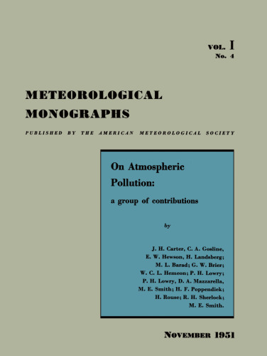 On Atmospheric Pollution: A Group of Contributions