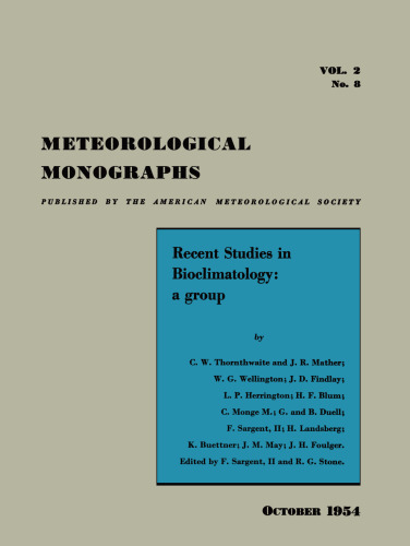 Recent Studies in Bioclimatology: A Group