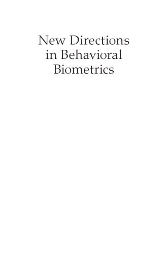 New directions in behavioral biometrics