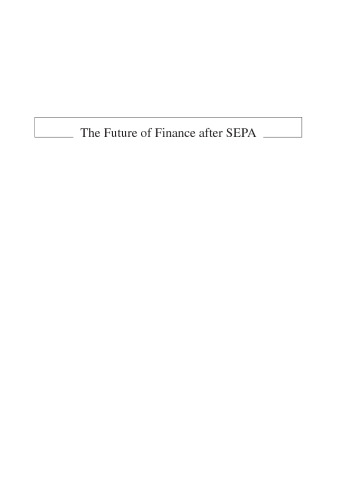 The future of finance after SEPA