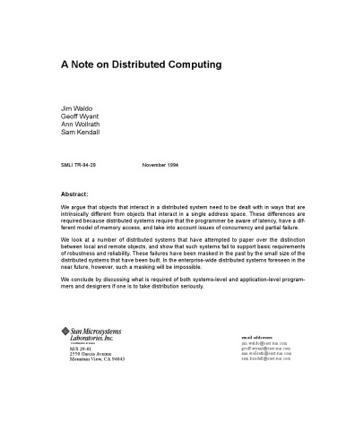 A Note on Distributed Computing