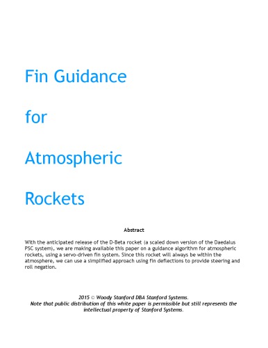 Fin Guidance for Atmospheric Rockets