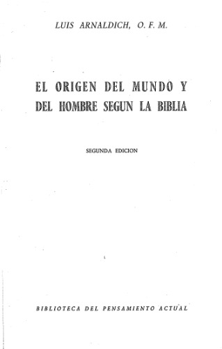 El origen del mundo y del hombre según la Biblia