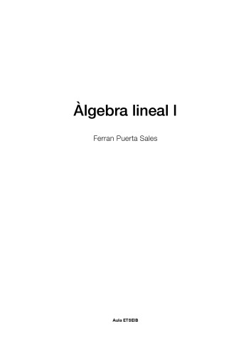 Algebra Lineal I