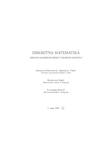 Diskretna matematika: osnove kombinatorike i teorije grafova [draft]