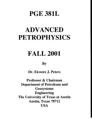 Advanced Petrophysics