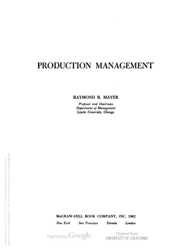 Production management