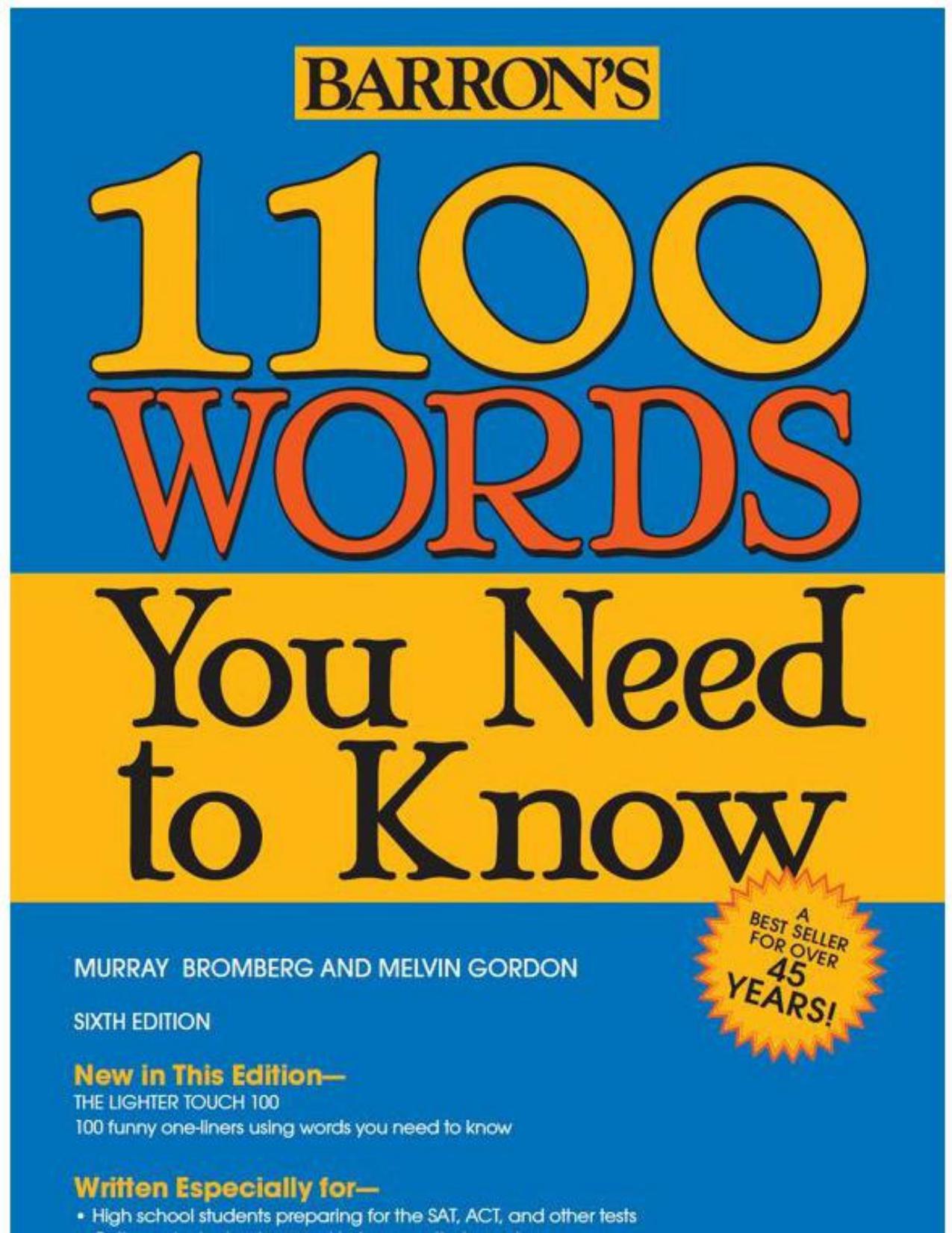 1100 Words You Need to Know