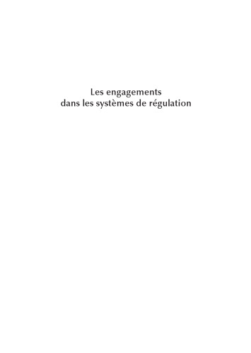 Les engagements dans les systèmes de regulation