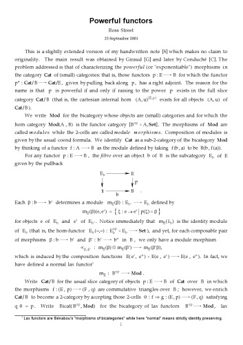 Powerful functors [expository notes]