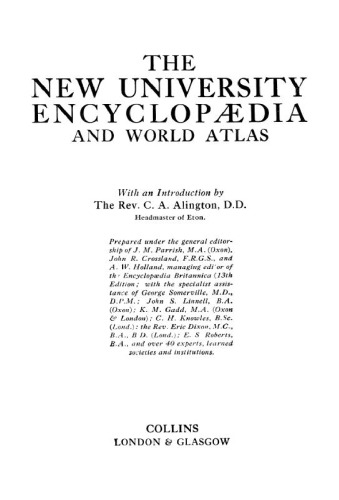 The New University Encyclopaedia and World Atlas