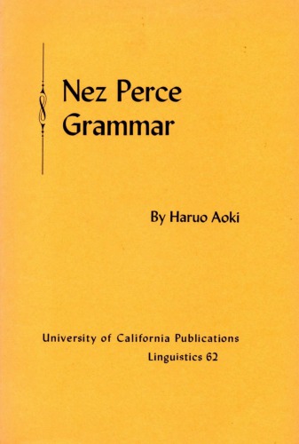 Nez Perce Grammar