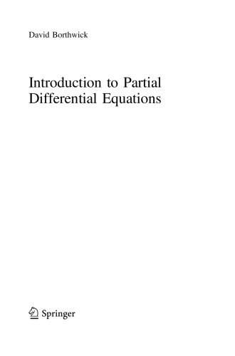 Introduction to Partial Differential Equations