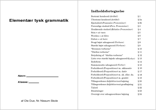 Elementær tysk grammatik