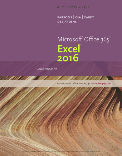 New Perspectives Microsoft Office 365 & Excel 2016: Comprehensive