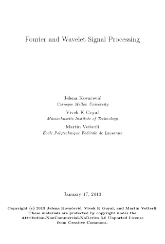 Fourier & Wavelet Signal Processing (free version)