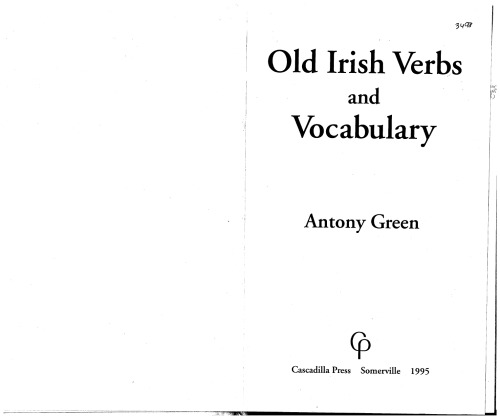 Old Irish Verbs and Vocabulary