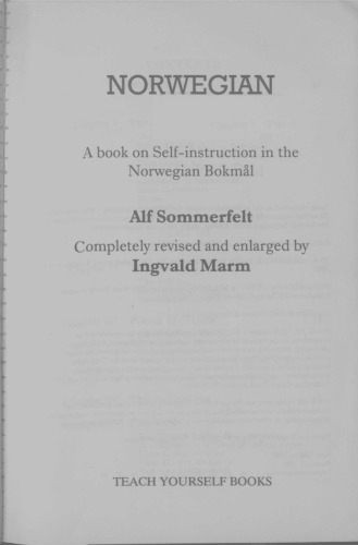 Norwegian : a book of self-instruction in the Norwegian bokmål