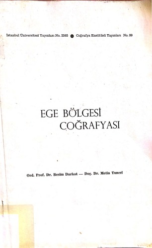 Ege Bölgesi Coğrafyası