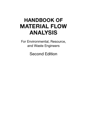 Handbook of Material Flow Analysis: For Environmental, Resource, and Waste Engineers, Second Edition