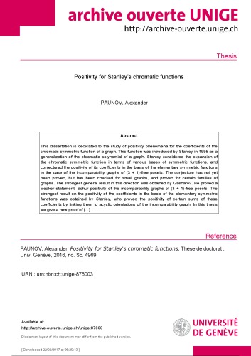 Positivity for Stanley’s chromatic functions