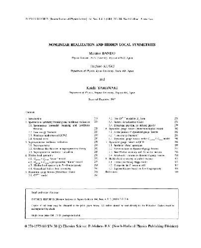 Nonlinear realization and hidden local symmetries