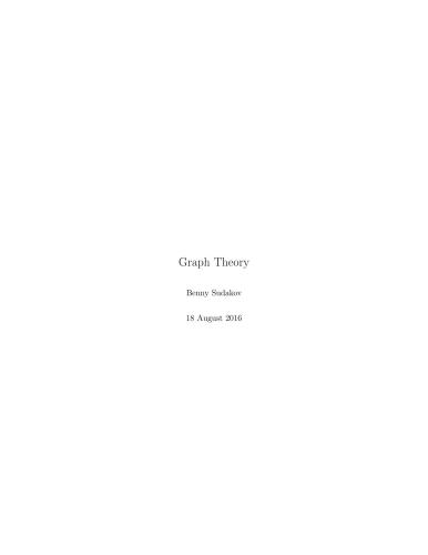 Graph theory: with homework and solutions [Lecture notes]
