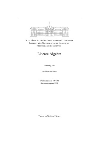 Lineare Algebra [Lecture notes]