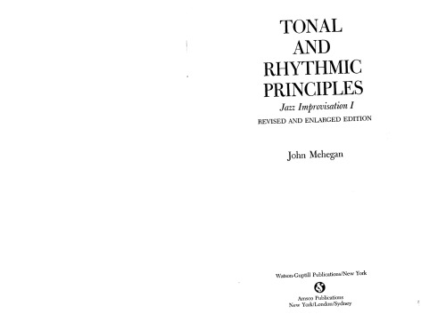 Jazz Improvisation 1: Tonal & Rhythmic Principles