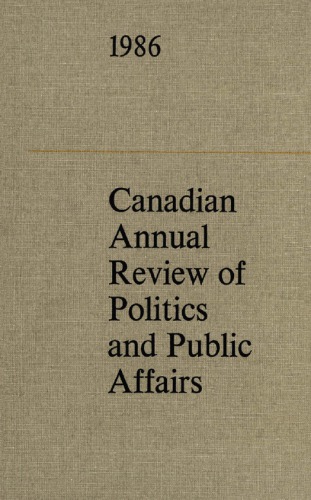 Canadian annual review of politics and public affairs, 1986